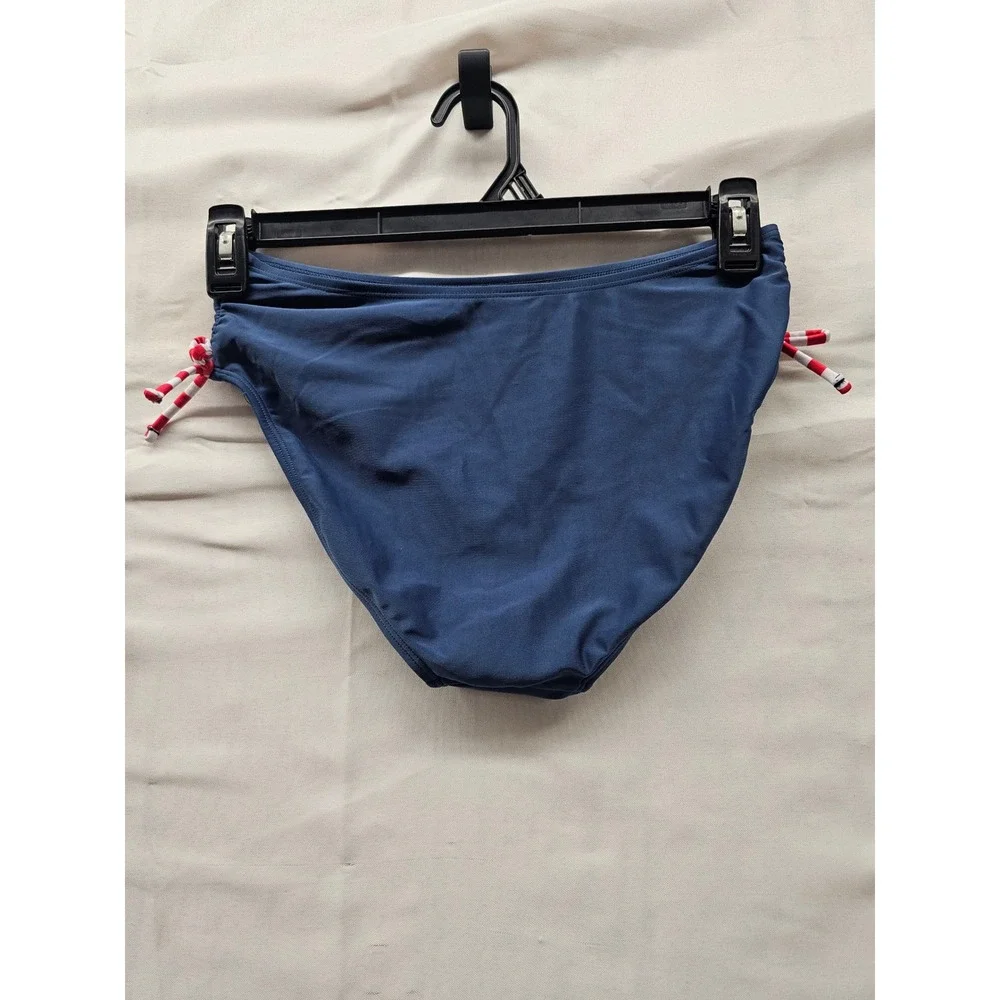 Art Class Girls Side Tie Bikini Bottoms Blue Polyester Blend Swimwear Size XXL
